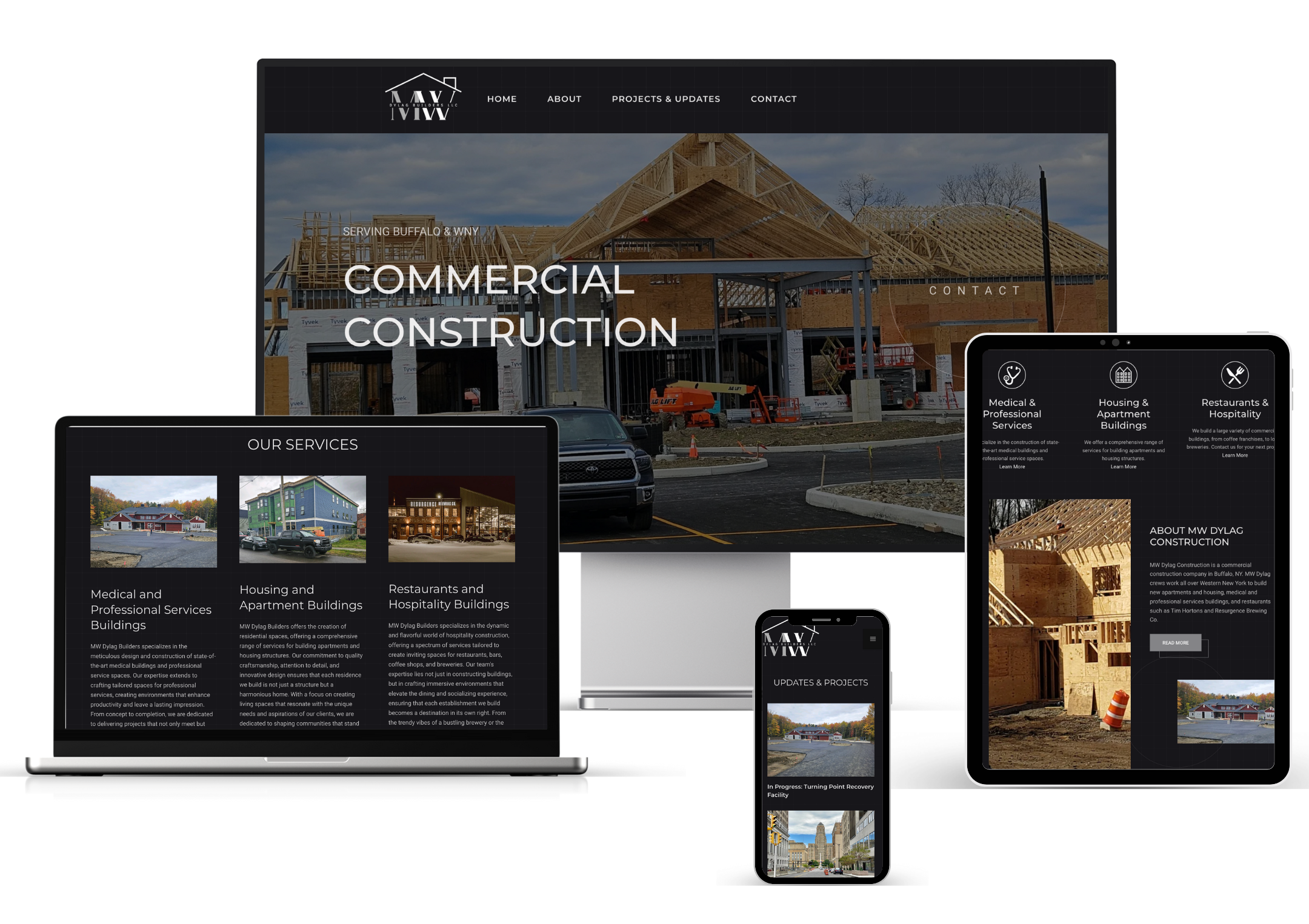 MW Dylag Builders website creation by Marcia Rich Media